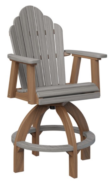 Berlin Gardens Cozi-Back Swivel Bar Chair (Natural Finish)